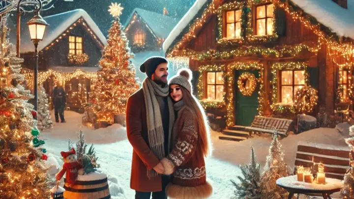 Eine romantische Reise zu Weihnachten zu verschenken