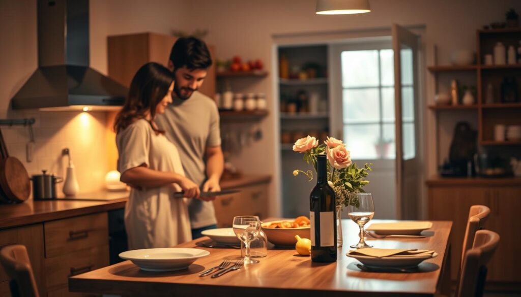 Romantische Aktivitäten für Paare beim Kochen