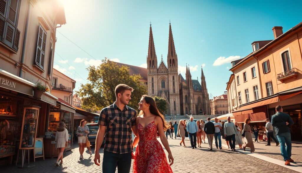 Romantischer Tagesausflug Stadtbummel