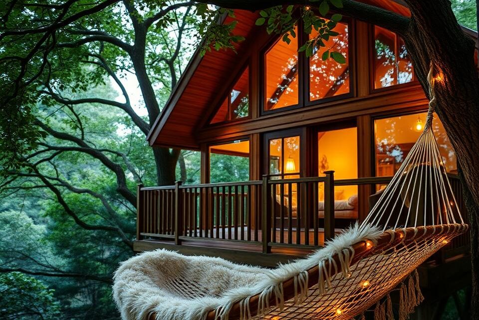 Baumhausübernachtung als romantisches Geschenk