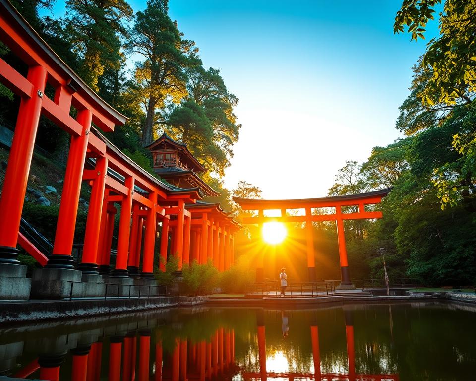 Fushimi Inari Taisha bei Sonnenaufgang