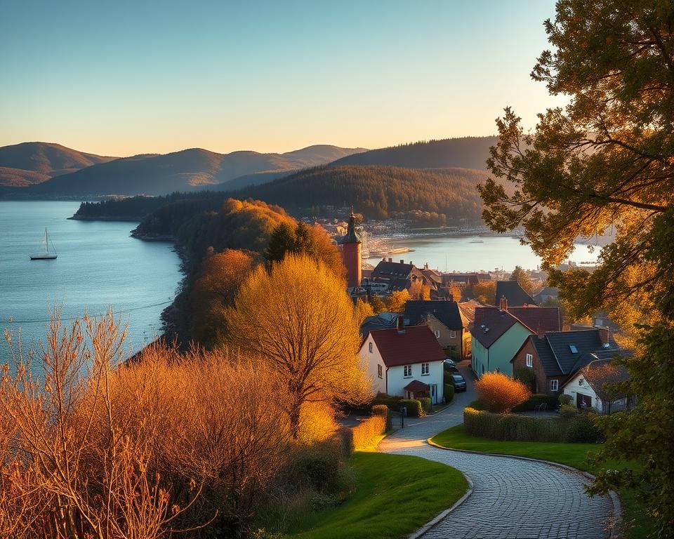 Malerische Umgebung an der Küste