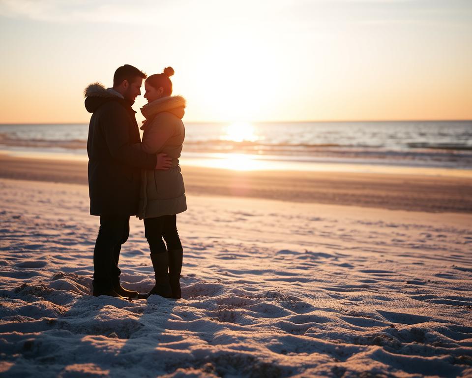 Romantische Aktivitäten im Winter