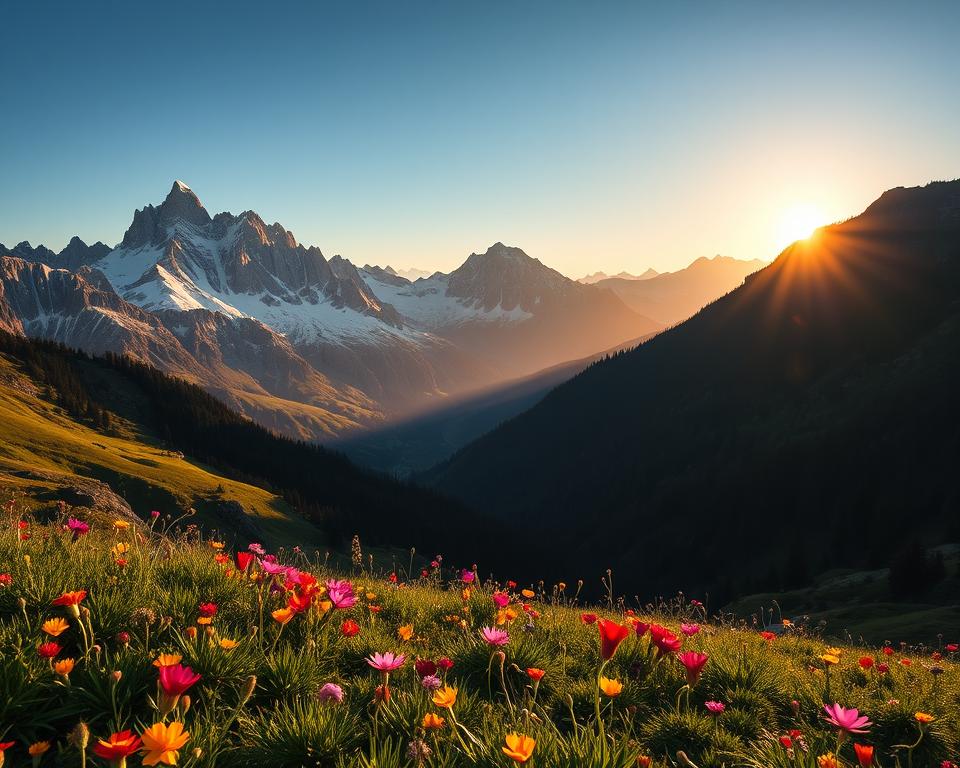 Sonnenaufgang in den Alpen Sonnenaufgang in den Alpen