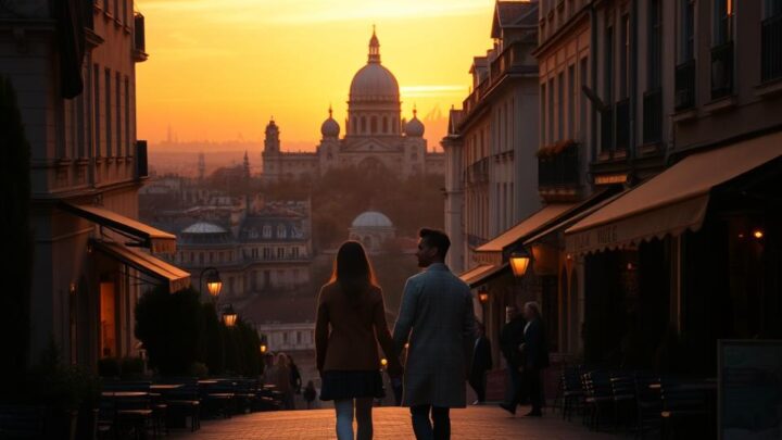 Romantische Reise nach Montmartre in Paris