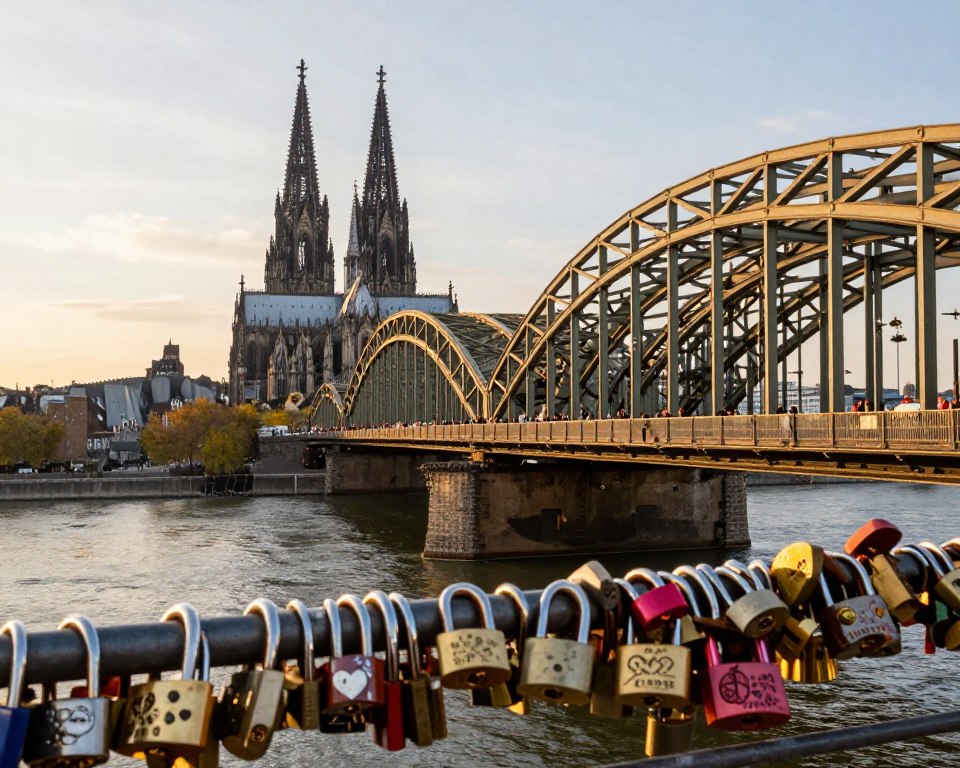 Liebesschlösser an der Hohenzollernbrücke