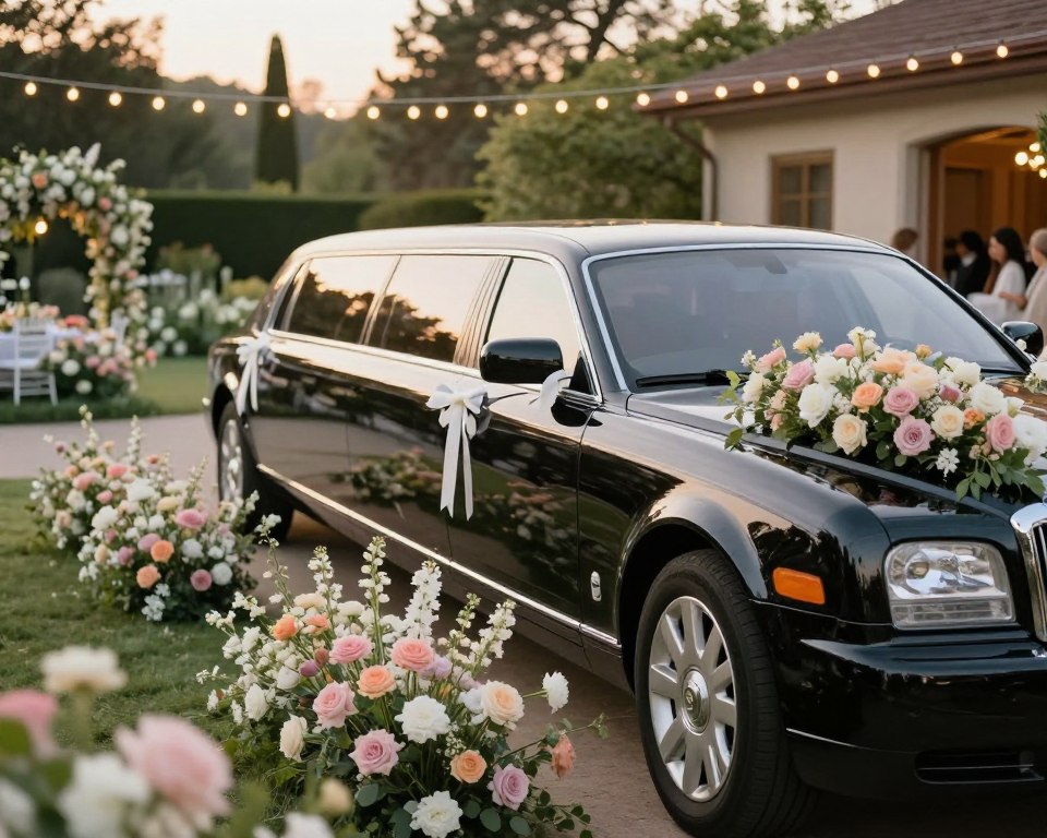 Dekoration Stretchlimousine Hochzeit